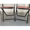 Image 5 : 2 Antique metal folding chairs - 31" high