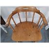 Image 4 : Antique Wooden Chair (Fir wood?) - 30.5"Hx 20.5"L