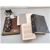 Image 1 : Antique Clipboard + 3 Antique books