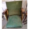 Image 3 : Antique wooden chair, crutch, & Movie theater seat (items are damaged)