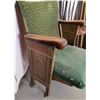 Image 4 : Antique wooden chair, crutch, & Movie theater seat (items are damaged)