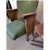 Image 5 : Antique wooden chair, crutch, & Movie theater seat (items are damaged)