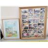 Image 1 : 2 Picture frames with pictures of antique farm equipment