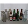 Image 2 : Assortment of 12 Antique Glass bottles (includes Drewrys Dry, Moussu Cardinal, Erin Brew Bock Beer)