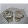 Image 2 : Pair of 2 Antique Coal oil lamps