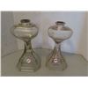Image 3 : Pair of 2 Antique Coal oil lamps