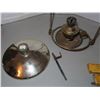 Image 4 : Antique Aladdin ceiling hanging lamp housing + handheld lamp