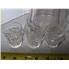 Image 2 : Antique Glass decanter, glass funnels & teat bowl, + shot glasses