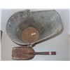 Image 2 : Antique Tin coal pail with shovel