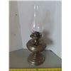 Image 1 : Antique oil lamp - tin nickel plated
