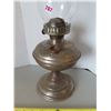 Image 2 : Antique oil lamp - tin nickel plated