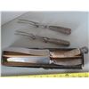 Image 3 : Antique Carving knife set with bone handles