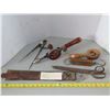 Image 1 : Lot of Assorted Antique tools (includes Razer strap, Hoppe Pocket Balance - made in Germany)