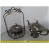 Image 3 : Antique Silver plated Tray & teapot