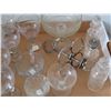 Image 4 : Lot of Assorted antique Glass wine cups, decanters etc. (Several damaged) Wine glasses are good cond