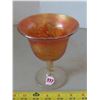 Image 1 : Antique Orange Carnival Glass Wine Glass