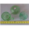Image 2 : Depression glass cup, mug, sugar lid