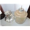 Image 4 : Javex jug, Derma Jug, vintage electric beater, 3 part candy dish, glass jar