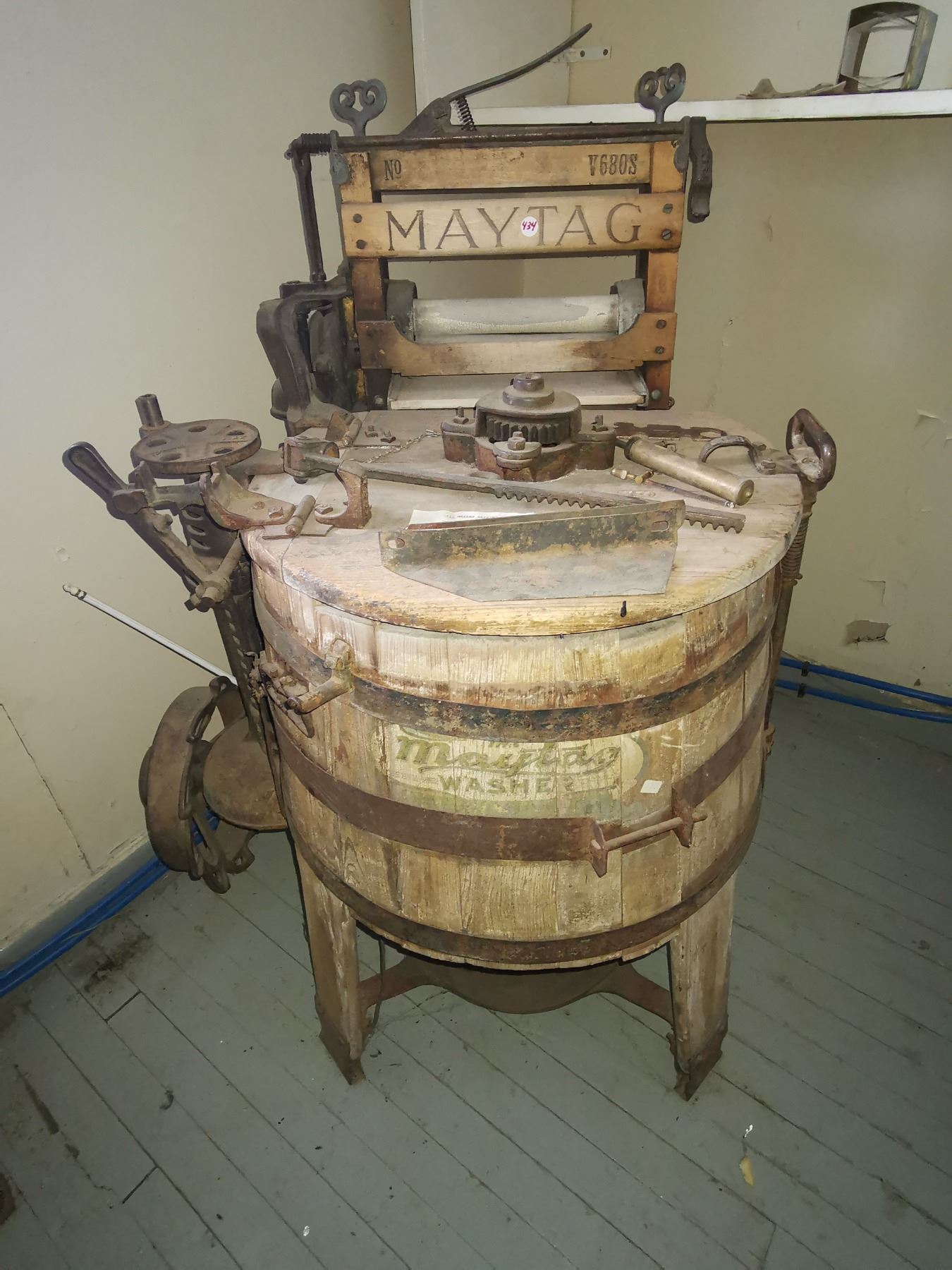 Wood Ringer Washer Antique Maytag Washer - top of the line - has wooden parts (washer with ...