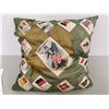 Image 1 : Antique Pillow made with early 1900's Tobacco silks