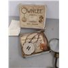 Image 2 : Antique pocket scale, Magnifying glass, "Ownlee" ball crochet holder
