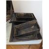Image 4 : lot of bread pans, old camp stove & 3-way griddle