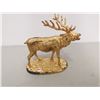 Image 1 : Metal Elk Sculpture (painted gold)