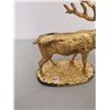 Image 2 : Metal Elk Sculpture (painted gold)