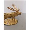 Image 3 : Metal Elk Sculpture (painted gold)