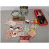 Image 1 : Vintage Tin with Coupons & Advertising packages (includes Vogue packaging) + Pifco Electric trouser 