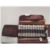 Image 2 : Antique Leather traveling Dentist care case with items