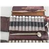 Image 6 : Antique Leather traveling Dentist care case with items