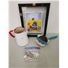 Image 2 : Lot of Assorted household items (includes Enamel ware & Small book