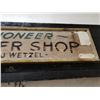 Image 5 : Antique local sign "The Pioneer Barber Shop - AJ Wetzel"