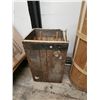 Image 4 : Wooden Lata bin  17.5" diameter x  36"High + Keewatin Lumber 12.75" x 15" x 23" (Only to Storage ite
