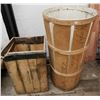 Image 5 : Wooden Lata bin  17.5" diameter x  36"High + Keewatin Lumber 12.75" x 15" x 23" (Only to Storage ite