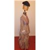 Image 2 : Antique Manikin with antique dress & hat + wooden antique manikin head