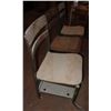 Image 2 : 3 Antique metal school chairs