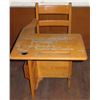 Image 1 : Vintage wooden school chair