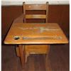 Image 1 : Vintage wooden school chair