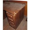 Image 3 : Antique Wooden Teachers Desk (29.5" x 48" x 30")