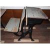 Image 1 : Antique Wooden Teachers Desk (29.5" x 48" x 30")