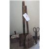 Image 1 : Lot of Antique broom, shovel, dustpan, Sheers