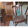 Image 1 : 2 broken antique chairs with antique record keeping book