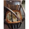 Image 7 : 2 broken antique chairs with antique record keeping book