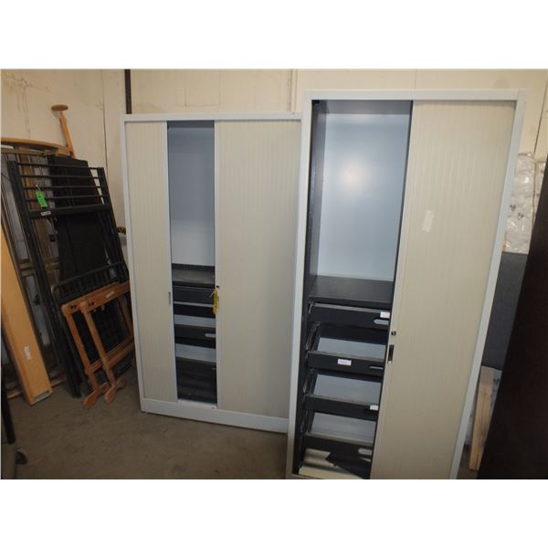2 Sliding Door Office Cabinets