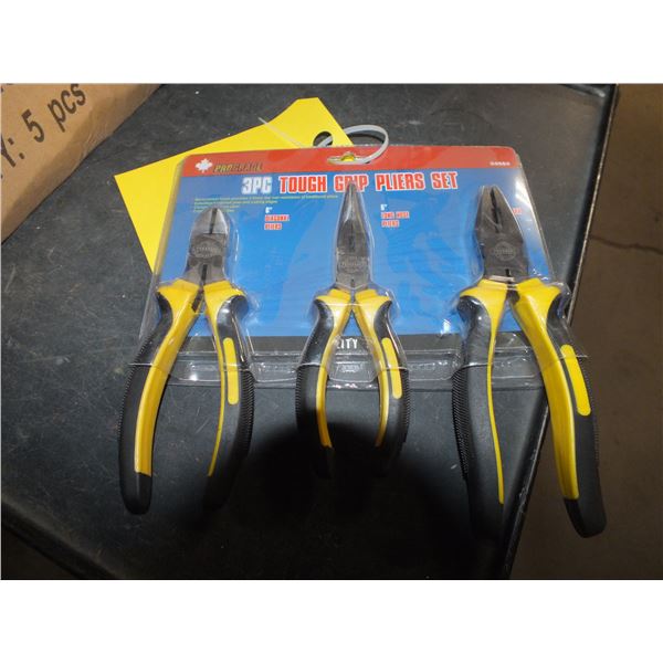 3pc Tough Grip Pliers Set