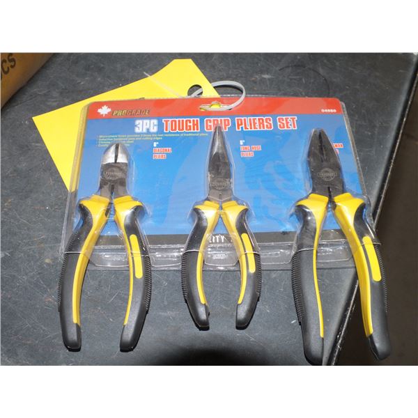 3pc Tough Grip Pliers Set