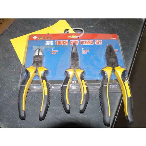 3pc Tough Grip Pliers Set