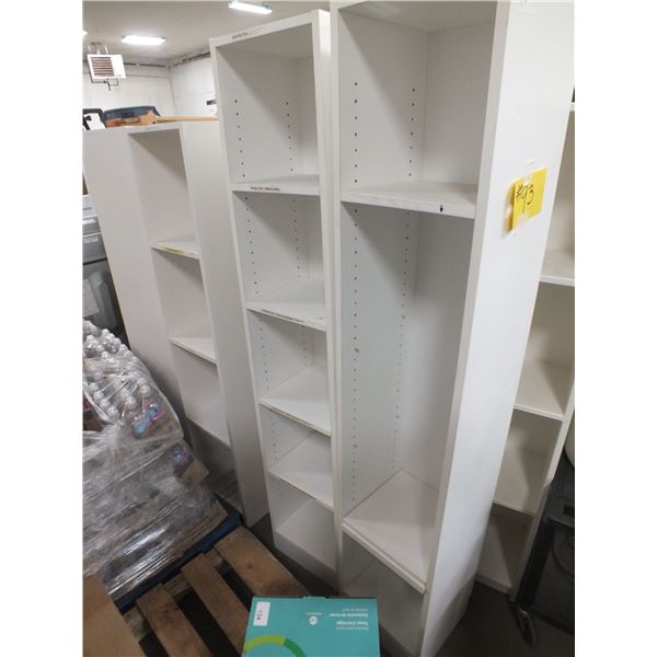 8 White Storage Shelves